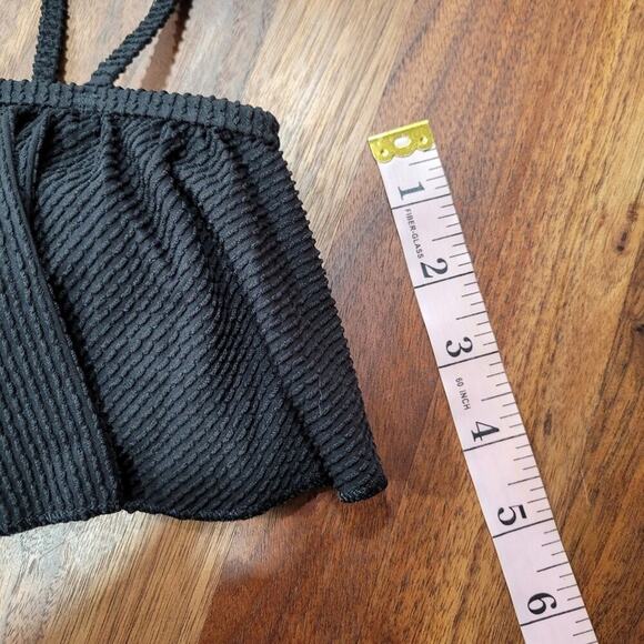 NWT Aerie Bandeau Swim Top With Playful Beaded Straps Size Small - Picture 8 of 13